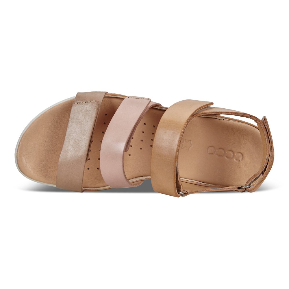 ECCO Womens Sandals Brown/Pink - Flash Flat - AXD-796054